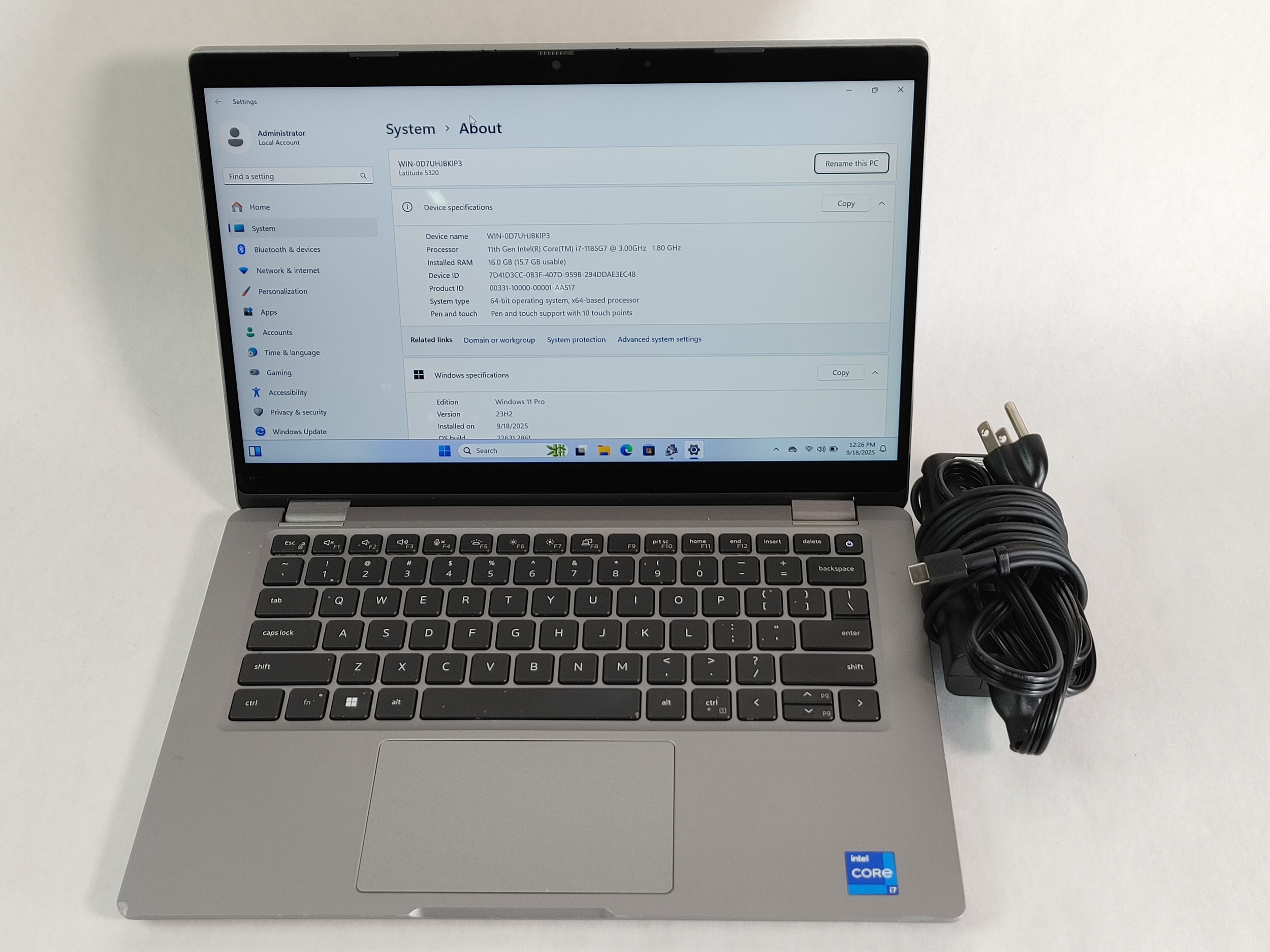 Dell Latitude 5320 Core i7-1185G7 3.00 GHz 16 GB 256 GB NVMe